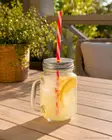 Juomapurkki kannella ja pillillä 450 ml - Dricksglas - 6438168097725 - 1