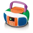 Bärbar DAB+/FM-radio med Bluetooth®, CD-spelare och stor LCD-färgdisplay Glada färger för barn - Radioapparater - 8711902090625 - 16