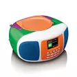 Bärbar DAB+/FM-radio med Bluetooth®, CD-spelare och stor LCD-färgdisplay Glada färger för barn - Radioapparater - 8711902090625 - 25