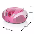 Bärbar FM-radio CD- och USB-spelare Rosa - Radioapparater - 8711902024385 - 55
