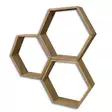 Vägghylla Hanah Home Hex001 Valnöt Massivt Trä 40x40x10 cm - Vägghyllor - 8681875126945 - 1