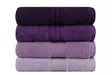 Handduksset (4 st), ljuslila, lila, purpur, mörk purpur, 50 x 90 cm, mjuk, absorberande - Handdukar - 8681181150375 - 2