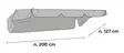 Reservtak Hammock 200 cm grå - Trädgårdsgungor och hängstolar - 6438168111735 - 4