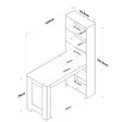 Köksbord Hanah Home JA102 Valnöt Vit Spånskiva 120x153,6x53,8 cm - Matbord - 8683743323715 - 5