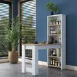 Köksbord Hanah Home JA102 Valnöt Vit Spånskiva 120x153,6x53,8 cm - Matbord - 8683743323715 - 3