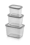 Förvaringslåda Set Hermia Antracit Plast 3 Delar - Matlådor och matförvaringsbehållare - 8683342477345 - 3