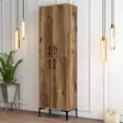 Skoskåp Hanah Home Berlin A Valnöt Spånskiva 60x200x35 cm - Skoskåp - 8683342170185 - 2
