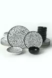 Matsservis Hermia Svart Vit Keramik 24 Delar - Serveringsfat - 8684282478355 - 7