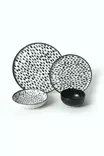 Matsservis Hermia Svart Vit Keramik 24 Delar - Serveringsfat - 8684282478355 - 1