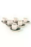 Kaffekoppar Set Hermia Cream Grön Keramik 12 Delar - Kaffe- och teserviser - 8683742963165 - 1
