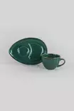 Kaffekoppar Set Hermia Grön Keramik 4 Delar - Kaffe- och teserviser - 8683342394505 - 3