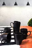 Muggset Hermia Svart Keramik 6 Delar - Kaffe- och teserviser - 8683743222605 - 2