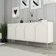Konsolbord Hanah Home Lyon 80 Cream Guld Spånskiva 180x80x35 cm - Byråer och skåp - 8684282640165 - 4