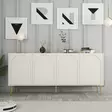 Konsolbord Hanah Home Lyon 80 Cream Guld Spånskiva 180x80x35 cm - Byråer och skåp - 8684282640165 - 2