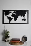 Väggdekor MDF Wallity World Map 2 Gul MDF 71x40 cm - Ljussmycken och ljusfigurer - 8682870905085 - 5