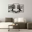 Väggdekor Metall Wallity Love Tree Svart Metall 116x71 cm - Dekorationer, prydnadsföremål - 8681875794625 - 3
