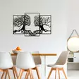 Väggdekor Metall Wallity Love Tree Svart Metall 116x71 cm - Dekorationer, prydnadsföremål - 8681875794625 - 2