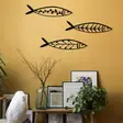 Väggdekor Metall Wallxpert Hamsi Svart Metall 32x8 cm 3 Delar - Dekorationer, prydnadsföremål - 8683342213585 - 3