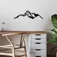 Väggdekor Metall Wallity Mountain 9 Svart Metall 67x20 cm - Dekorationer, prydnadsföremål - 8683742828495 - 2