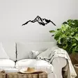 Väggdekor Metall Wallity Mountain 9 Svart Metall 67x20 cm - Dekorationer, prydnadsföremål - 8683742828495 - 4
