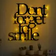 Väggdekor Metall Wallity Dont Forget To Smile Svart Metall 67x70 cm - Dekorationer, prydnadsföremål - 8684282635185 - 2