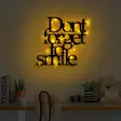 Väggdekor Metall Wallity Dont Forget To Smile Svart Metall 67x70 cm - Dekorationer, prydnadsföremål - 8684282635185 - 4