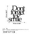 Väggdekor Metall Wallity Dont Forget To Smile Svart Metall 67x70 cm - Dekorationer, prydnadsföremål - 8684282635185 - 7