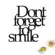 Väggdekor Metall Wallity Dont Forget To Smile Svart Metall 67x70 cm - Dekorationer, prydnadsföremål - 8684282635185 - 1