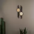 Väggdekor Metall Wallity Svart Guld Metall 13,5x60 cm 2 Delar - Dekorationer, prydnadsföremål - 8684283464685 - 8