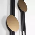 Väggdekor Metall Wallity Svart Guld Metall 13,5x60 cm 2 Delar - Dekorationer, prydnadsföremål - 8684283464685 - 7
