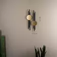 Väggdekor Metall Wallity Svart Guld Metall 13,5x60 cm 2 Delar - Dekorationer, prydnadsföremål - 8684283464685 - 10