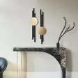 Väggdekor Metall Wallity Svart Guld Metall 13,5x60 cm 2 Delar - Dekorationer, prydnadsföremål - 8684283464685 - 3