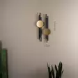 Väggdekor Metall Wallity Svart Guld Metall 13,5x60 cm 2 Delar - Dekorationer, prydnadsföremål - 8684283464685 - 9