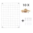 Väggdekor Metall Wallity Vit Metall 50x70 cm 10 Delar - Dekorationer, prydnadsföremål - 8681875299885 - 1