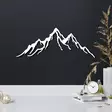 Väggdekor Metall Wallity Mountain White Metall 52x20 cm - Dekorationer, prydnadsföremål - 8683742828525 - 2