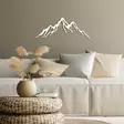 Väggdekor Metall Wallity Mountain White Metall 52x20 cm - Dekorationer, prydnadsföremål - 8683742828525 - 3