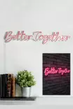 Dekorativ Plast Ledbelysning Wallxpert Better Together Pink Plast 84x16 cm - Tavlor och ramar - 8682870287495 - 5