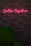 Dekorativ Plast Ledbelysning Wallxpert Better Together Pink Plast 84x16 cm - Tavlor och ramar - 8682870287495 - 4