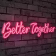 Dekorativ Plast Ledbelysning Wallxpert Better Together Pink Plast 84x16 cm - Tavlor och ramar - 8682870287495 - 2