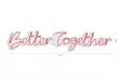 Dekorativ Plast Ledbelysning Wallxpert Better Together Pink Plast 84x16 cm - Tavlor och ramar - 8682870287495 - 9