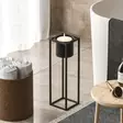 Dekorativ Kruka Aberto Design GED023 Svart Metall 15x50x15 cm - Hängande blomkrukor och vaser - 8684282462415 - 3