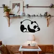 Väggdekor Metall Wallity Panda Metal Decor Svart Metall 35x50 cm - Dekorationer, prydnadsföremål - 8682870853645 - 4