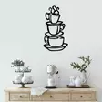 Väggdekor Metall Wallity Coffee Svart Metall 40x75 cm - Dekorationer, prydnadsföremål - 8682870844735 - 2