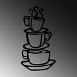 Väggdekor Metall Wallity Coffee Svart Metall 40x75 cm - Dekorationer, prydnadsföremål - 8682870844735 - 4