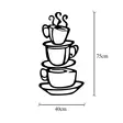 Väggdekor Metall Wallity Coffee Svart Metall 40x75 cm - Dekorationer, prydnadsföremål - 8682870844735 - 5
