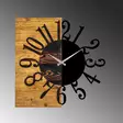 Väggklocka Wallity Wooden Clock 7 Valnöt/Svart Trä Metall 58x58 cm - Väggklockor - 8683342204385 - 5