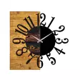 Väggklocka Wallity Wooden Clock 7 Valnöt/Svart Trä Metall 58x58 cm - Väggklockor - 8683342204385 - 1