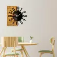 Väggklocka Wallity Wooden Clock 7 Valnöt/Svart Trä Metall 58x58 cm - Väggklockor - 8683342204385 - 3