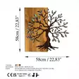 Väggdekor Trä Wallity Agac Valnöt Trä 58x58 cm - Dekorationer, prydnadsföremål - 8683742873075 - 9