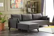 Hörnsoffa Atelier del Sofa Bella Antracit Polyester 275x81x85 cm - Soffor - 8682870815605 - 3
